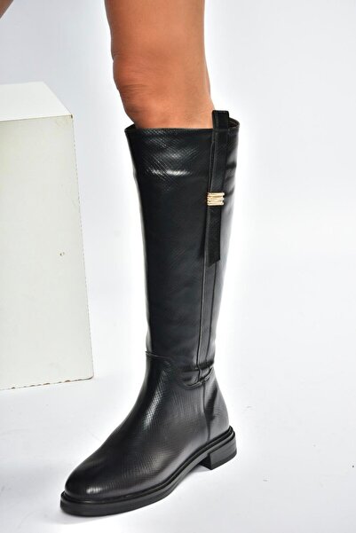 Fox Shoes V973000807 Black Snake Print Classic Women's Boots