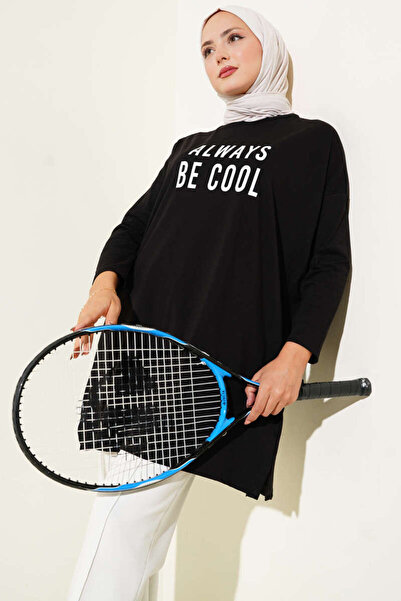 Smy moda Γυναικείο μπλουζάκι με στάμπα με μακρύ μανίκι