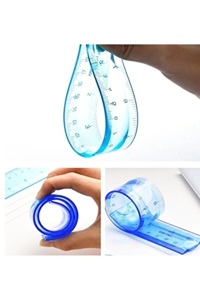 Limmy Pink Flexible Plastic Ruler Flexy Ruler Unbreakable Ruler 30 cm - 1 Piece