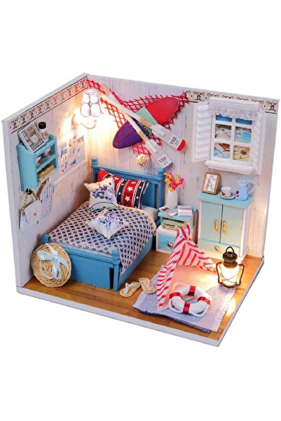 Toy Kit pentru casă de păpuși DIY Camera lui Brandon - Model de dormitor din ...