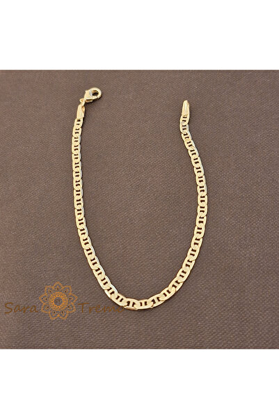 saratremo Bratara Victorio – 19 cm unisex placată aur 18K Brazilia cu ștanță