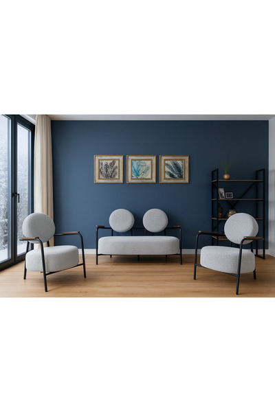 Azra Mobilya Venüs Modern Koltuk Takımı | Buklet Kumaş | Ofis ve Ev Kullanımı...