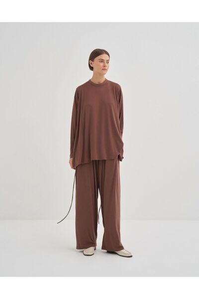 QOOQ STORE Moja Pantolon-KAHVERENGİ - 42