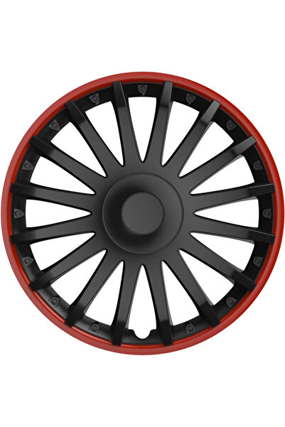 Cridem Set capace roti auto Crystal RO 4buc - Negru/Rosu - 15''