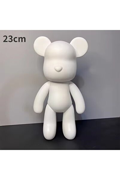 Choice دب 23 سم، دب سائل إبداعي، مصنوع يدويًا، لوحة فنية، تمثال دب عنيف، قالب أبيض، دمية صغيرة