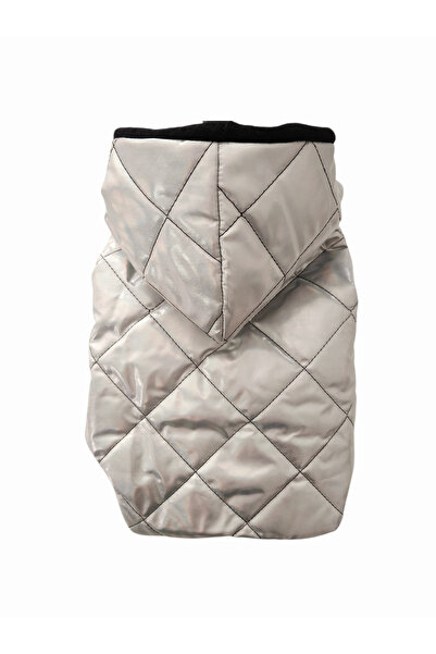 atelyu معطف صوف محشو بالألياف فضي اللون للكلاب