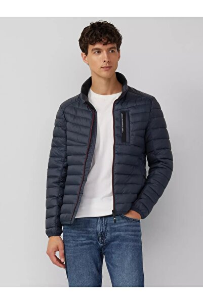 s.Oliver Men's lightweight quilted jacket with contrasting sporty details, Dark Navy