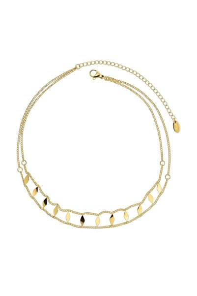 Hinari Colier Harmony Cascade din oțel inoxidabil placat cu aur de 18k