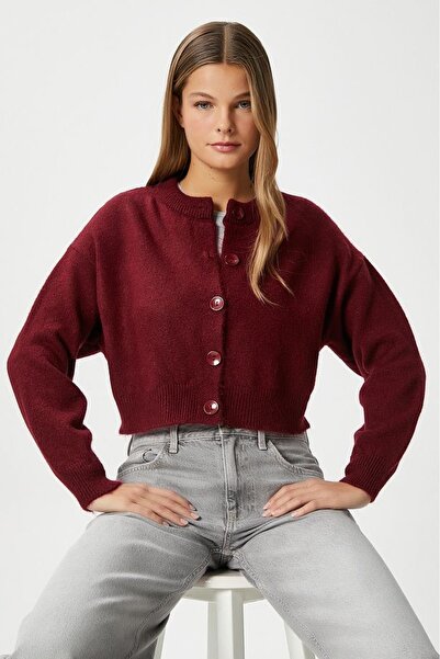 Samin سترة نسائية أساسية محبوكة بأزرار