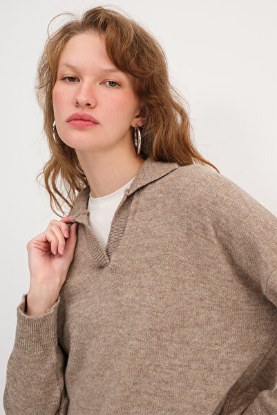 Addax Polo Neck Knitwear Sweater K251015