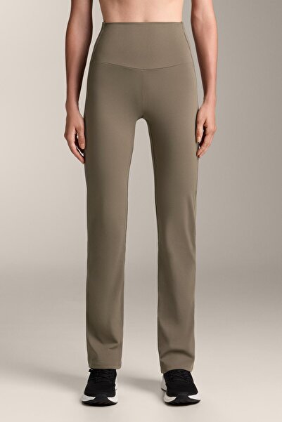 Oysho High-rise rib Comfortlux flare trousers