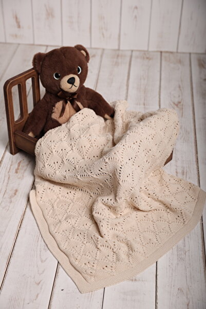 Kiva Baby %100 Organik Triko Örme Tv Battaniyesi - Koltuk & Omuz Şalı 80X100