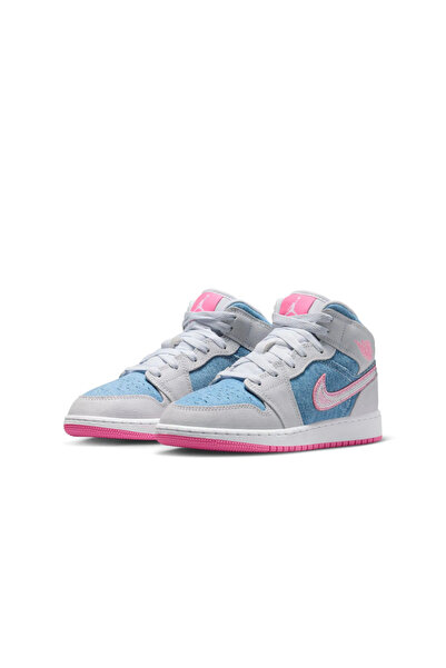 Nike Air Jordan 1 Mid GS Denim Sequin HQ1999-400