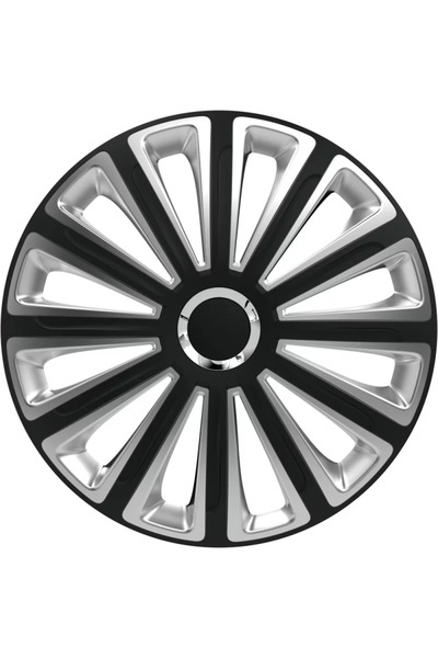 Cridem Set capace roti auto Trend RC 4buc - Negru/Argintiu - 15''