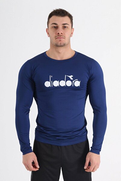 Diadora Lenjerie de corp cu mânecă lungă Soloben, albastru închis