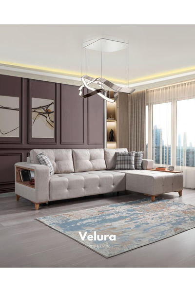 Velura Home & Living Rengar Pro Yataklı & Bazalı Köşe Takımı