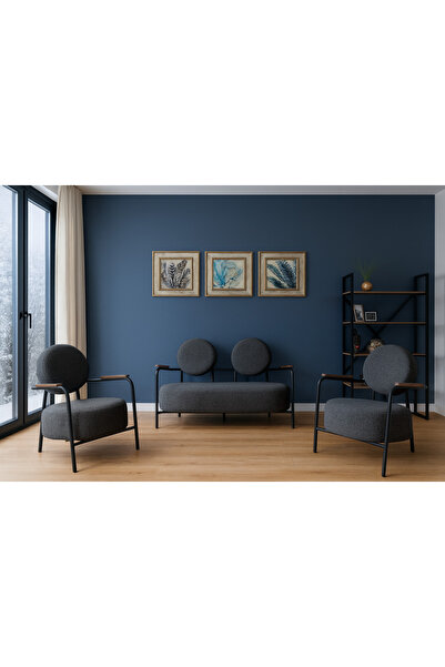 Azra Mobilya Venüs Modern Koltuk Takımı | Buklet Kumaş | Ofis ve Ev Kullanımı...