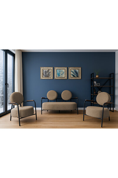 Azra Mobilya Venüs Modern Koltuk Takımı | Buklet Kumaş | Ofis ve Ev Kullanımı...