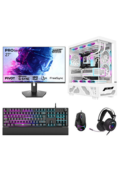 DRAGOS DRx7709 Ryzen 5 5600 32GB 1TB NVMe 16GB RTX5060Ti 27 İnç 200Hz 1ms Oyu...