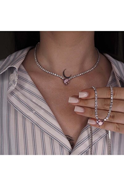 HAVANA JEWELLERY Colier PINK CRUSH Argint 925 si Cristale Swarovski