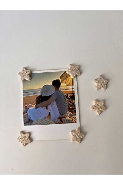 Louve 6’lı Yıldız Best Wishes Bisküvi Magnet , Buzdolabı Magneti , Fotpğraf T...