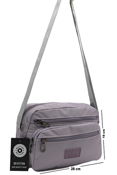 Bevitton Geantă de umăr pentru femei din material textil rezistent la apă Geantă crossbody lavandă