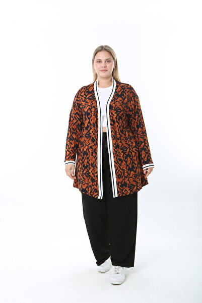 XL Modam Women's Lycra Patterned Oversized Cardigan