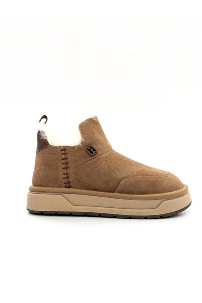 Guja 25K486 Γυναικείες κοντές μπότες από σουέτ με επένδυση από γούνα