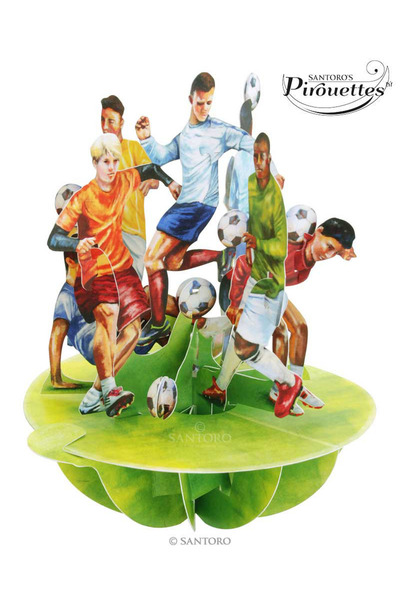 Santoro Felicitare 3D Pirouettes Fotbal