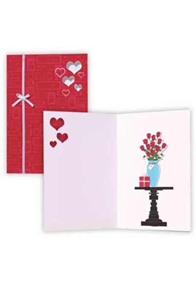 PopShots Felicitare 3D Trespanache Vaza cu trandafiri