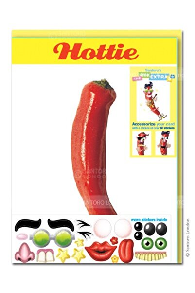 Santoro Felicitare amuzanta Little Extra Ardei (chilli)