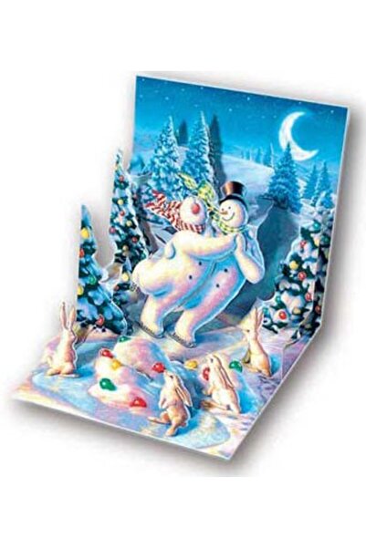 PopShots Felicitare 3D Oameni de zapada dansand