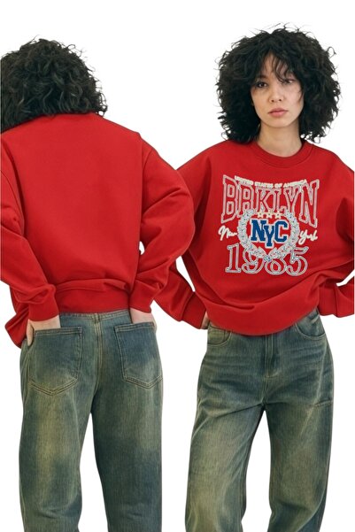 ArtYus Tricou unisex cu mânecă lungă Brooklyn 1985 Transfer cu imprimeu guler...