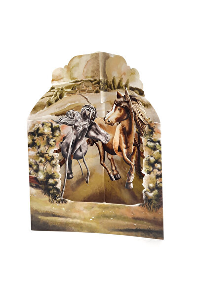 Santoro Felicitare 3D Swing Cards Cai pe campie