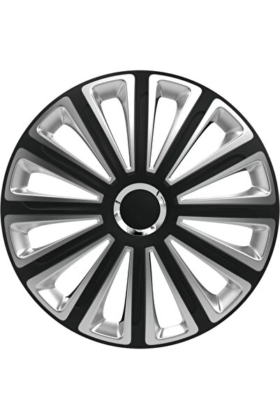Cridem Set capace roti auto Trend RC 4buc - Negru/Argintiu - 14''