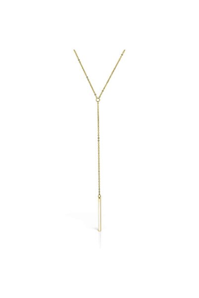 Hinari Colier din oțel inoxidabil placat cu aur Heart's Direction