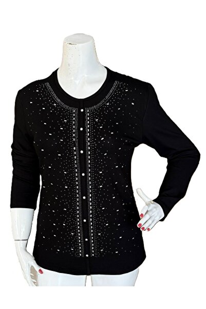 Gündoğan Bluză pentru mamă din țesătură cu trifoi brodat cu pietre de lux cu ...