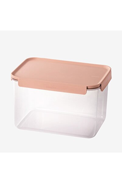 locknlock علبة طعام مستطيلة كلاسيك بلس سعة 6 لتر - وردي، قفل من 4 جوانب، قابلة للتكديس ومقاومة للتسرب