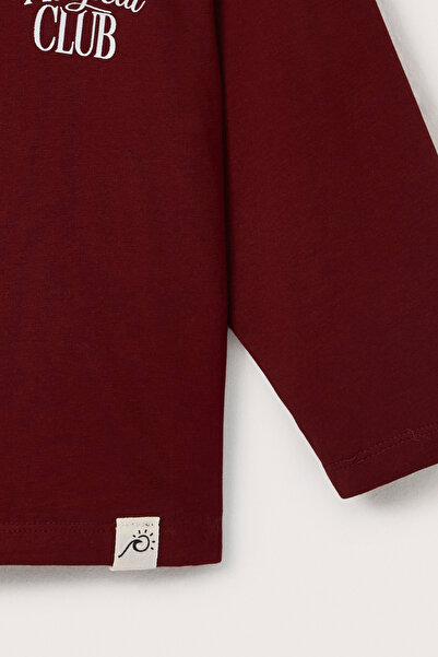 Marvy The Magical Club Burgundy Printed Long Sleeve Tshirt