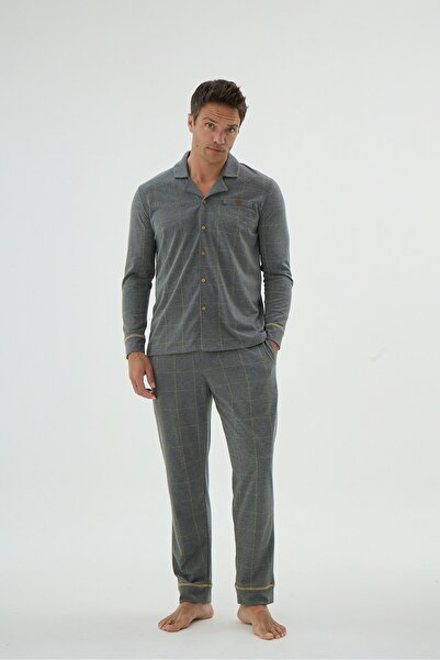Svm 9625 ERKEK DÜĞMELİ PİJAMA TAKIM