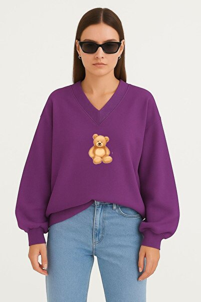 DM DOLCE MORE سترة رياضية مطبوعة برقبة على شكل حرف V للجنسين من AYICIK