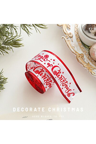 Flippy Christmas Decorative Ribbon Set, 4 Ribbons + 1 Red & White Thread Spool, 2 m, HO HO HO