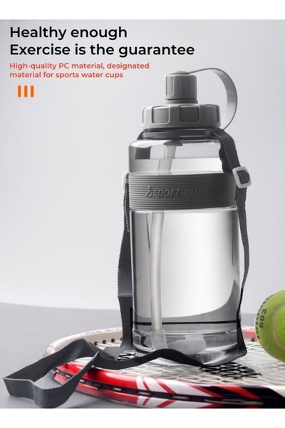 Sport Large Capacity Sports Water Bottle Outdoor ,Straw,High Temperature Resistance,Anti-fall,2000ML