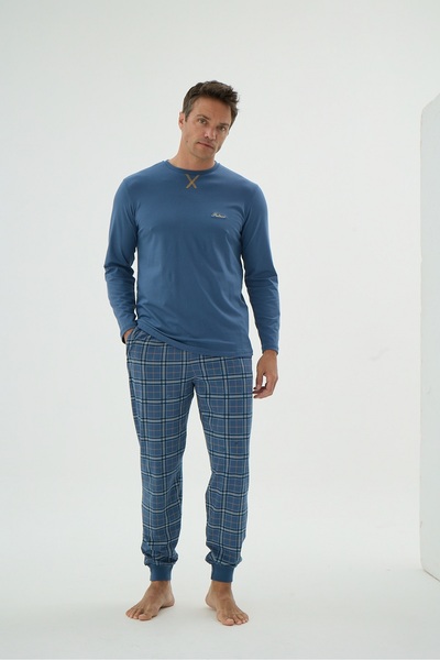 Svm 9636 ERKEK NAKIŞLI PİJAMA TAKIM