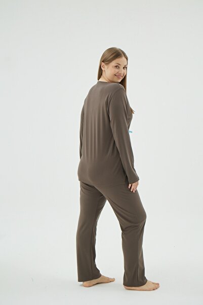 Sevim 17132 KADIN BIG SIZE DÜĞMELİ PİJAMA TAKIM