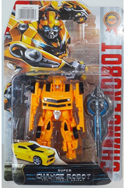 KİNKU Transformer Robota Dönüşen Araba Araba Transformers Bumblebee Dönüşen Robot 10 Cm
