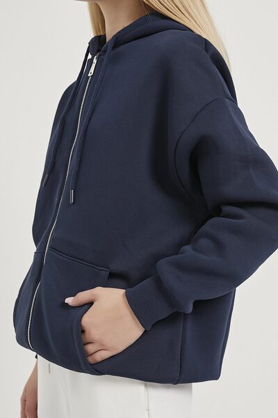 Arma Life Γυναικείο φούτερ ARMALIFE 2501 με φερμουάρ, μεγάλου μεγέθους, με κουκούλα και σαρδόνικο σχέδιο