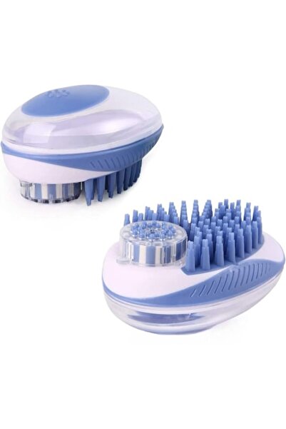 Manolex 2-in-1 Bath and Massage Brush with Foam Reservoir - Blue,