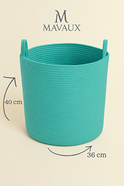 MaVaux Ручна робота, великий кошик з текстурою – 40 x 36 см Декоративний орга...