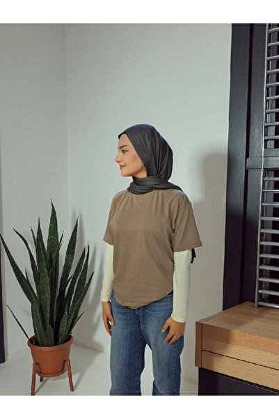 Nöşre Design Combed Cotton Shawl Smoked Gray (Dark Gray)